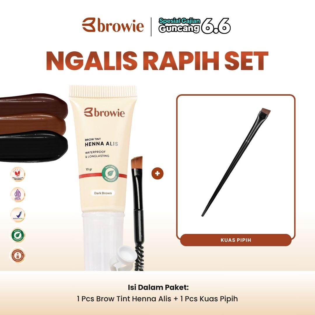 browie Brow Tint Henna Alis + Kuas Pipih